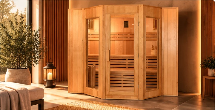 Klassische Holzsauna